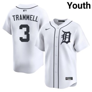 Youth Alan Trammell #3 The Tiges White Player Jerseys 137485-542