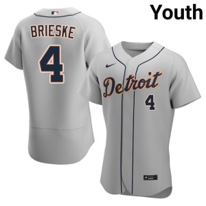 Youth Gray Gritty Tigs 2026 Beau Brieske #4 Jerseys 602721-785