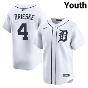 Youth White #4 Authentic The Tigs Beau Brieske Jerseys 970475-343