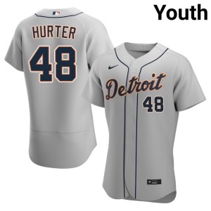 Youth #48 Brant Hurter Gray The Motor City Kitties Official Jersey 491481-927