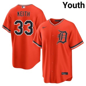 Youth Colt Keith Orange #33 The Tiges Embroidery Jerseys 320451-230