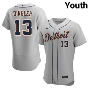 Youth Dillon Dingler Player The Tiges Gray #13 Jersey 251729-547