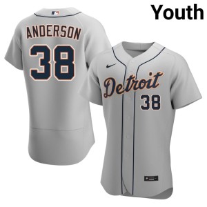 Youth Gray Drew Anderson #38 Game The Tiges Jerseys 482820-727