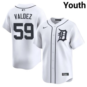 Youth White #59 Framber Valdez The D New Jerseys 422578-366