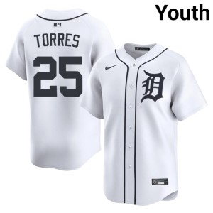 Youth White DET #25 New Gleyber Torres Jerseys 394193-107