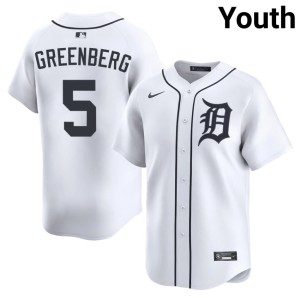 Youth #5 Hank Greenberg White Authentic The Tigs Jerseys 893734-908