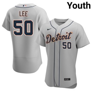 Youth #50 Authentic Hao-Yu Lee D Tiges Gray Jersey 908930-900