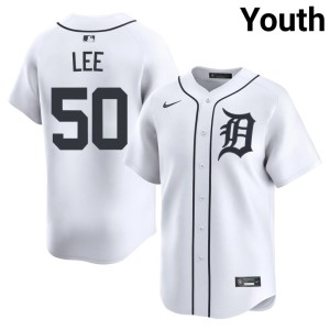 Youth Detroit Bengals Limited Hao-Yu Lee #50 White Jerseys 360320-505