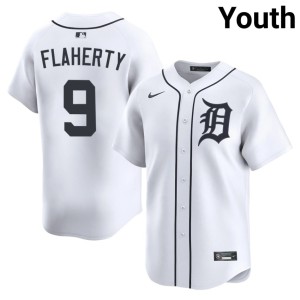 Youth #9 Popular Detroit Tigs White Jack Flaherty Jersey 743063-217