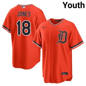 Youth Popular Jahmai Jones #18 D Tigs Orange Jerseys 517526-185
