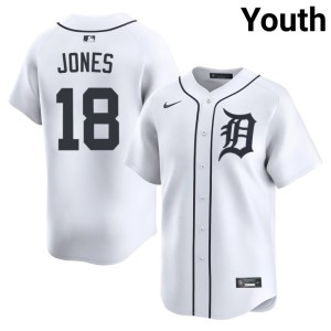Youth Jahmai Jones #18 D Tigers White New Jerseys 584215-732