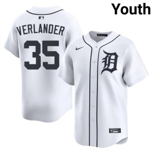 Youth New Justin Verlander White #35 D Bengals Jersey 183842-587