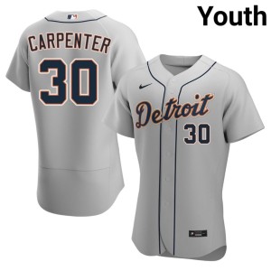 Youth #30 Kerry Carpenter MLB The Tiges Gray Jersey 883501-940