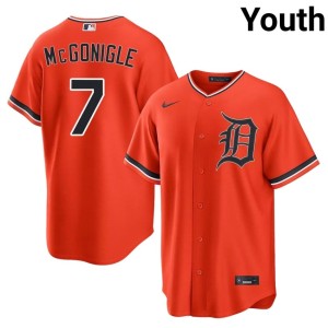 Youth Kevin McGonigle #7 Official Orange The Tiges Jersey 883980-549