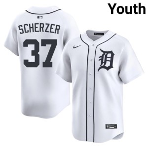 Youth The Tiges Popular White #37 Max Scherzer Jersey 882151-423