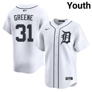 Youth Riley Greene Official White #31 The Motor City Kitties Jerseys 173992-571