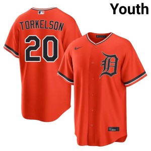 Youth Embroidery The Tiges Orange Spencer Torkelson #20 Jersey 101582-776