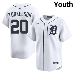 Youth #20 White Spencer Torkelson Gritty Tigs Limited Jerseys 466986-359