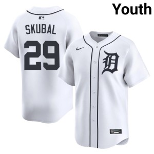 Youth Player Tarik Skubal #29 White Detroit Tiges Jersey 322332-863