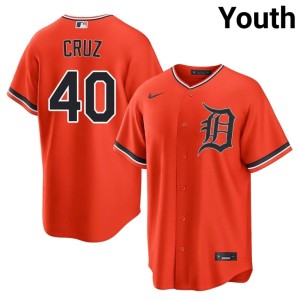 Youth The Tigs Orange #40 Trei Cruz MLB Jerseys 959540-897