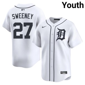 Youth Game Gritty Tigs White #27 Trey Sweeney Jerseys 336376-121