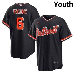 Youth Al Kaline #6 D Bengals Navy Game Jersey 682411-626
