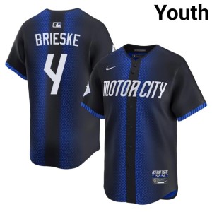 Youth The Tigs Beau Brieske #4 City Connect Blue 2026-27 Jerseys 592265-446