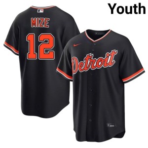 Youth Detroit Tigers #12 Casey Mize MLB Navy Jersey 111813-866