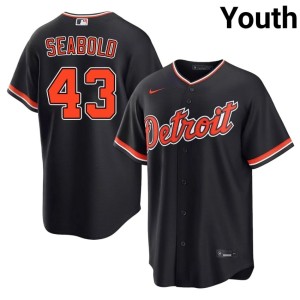 Youth New Navy The D #43 Connor Seabold Jerseys 386933-296