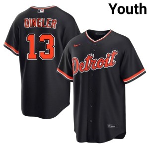 Youth #13 Detroit Tigs MLB Navy Dillon Dingler Jerseys 102033-109