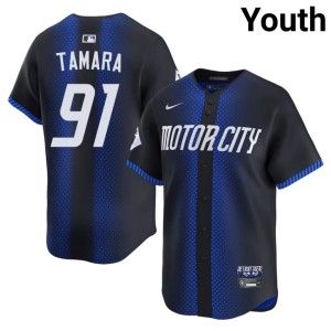 Youth #91 Player Blue City Connect Tigers Martin Tamara Jersey 143154-443