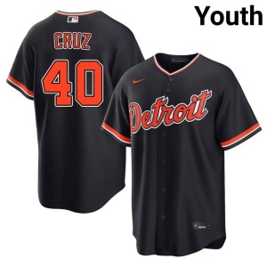 Youth Trei Cruz #40 D Tigers Navy New Jersey 862515-767